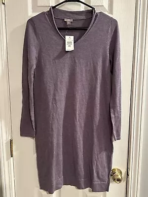 J Jill XSP Sweater Dress Or Tunic Dusty Violet  Long Sleeves Women’s New NWT • $9.95