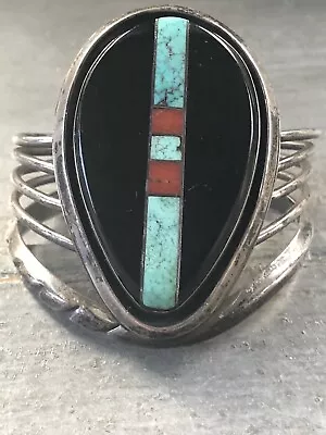 Rare Vintage Victor Beck Sr Navajo Inlay Sterling Silver Cuff Bracelet Turquoise • $2100