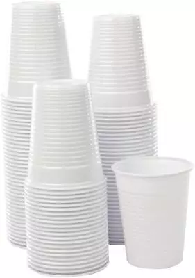 7oz White Disposable Plastic Drinking Cups For Parties Picnic And Weddings • £5.65