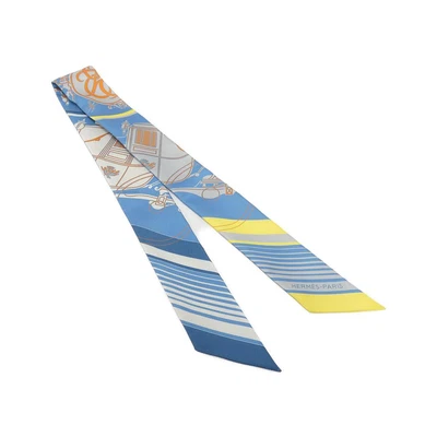 $244.43 • Buy Authentic HERMES EX LIBRIS Twilly 063791S Scarf  #260-004-258-7637
