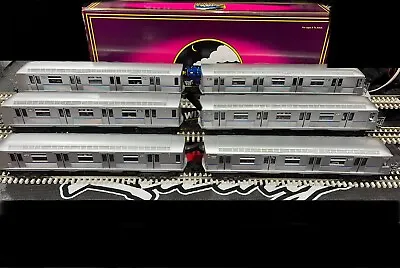 MTH Mta Nyc Subway 20-2717-1 R40 Slant 4-Car Subway Set  With 20-2717-3  2 Car • $1050