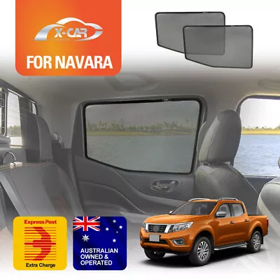 Magnetic Car Window Sun Shade For Nissan Navara D23 NP300 2015-2024 Blind Mesh • $49.95