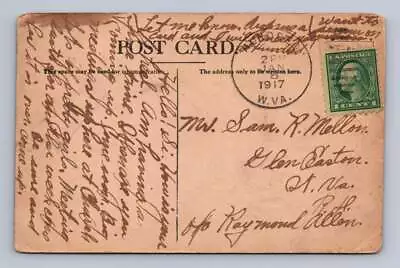 Rye Whiskey On Hundred West Virginia Postcard Cover 1917 Antique Wetzel County • $19.99