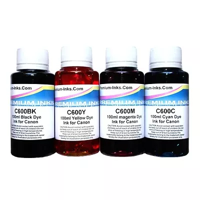 4 X 100ML NON OEM PRINTER REFIL INK For CANON Pixma Ip3000 Ip4000 Ip5000 CISS • £11.99