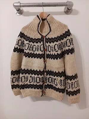 Pachamama Chunky Hand-Knitted 100% Wool Cardigan Jacket - Size XL • £67.50