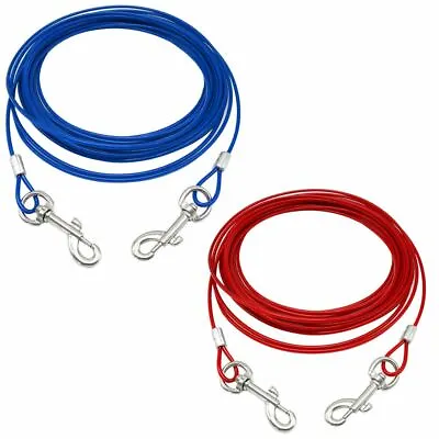 £7.99 • Buy Pet Dog Puppy Garden Camping Outdoor Tie Out Lead Leash Extension Wire Cable