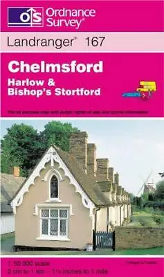 Chelmsford Harlow And Bishop's Stortford: Sheet 167 (Landranger Maps) • £4.30