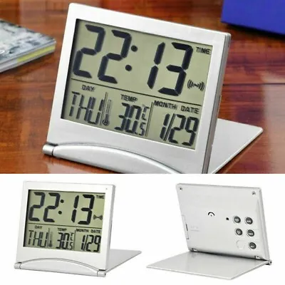 £4.45 • Buy Desk Digital LCD Alarm Clock Day Date Display Time Calendar Temperature Snooze