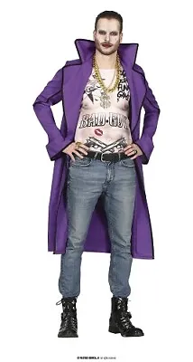 £39.99 • Buy Mens Crazy Joker Costume Adult Halloween Fancy Dress Villain Film Outfit New