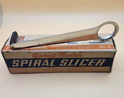 Vintage Popiel Brothers Gadget-Master No.6 SPIRAL SLICER Stainless Steel W/Box • $8