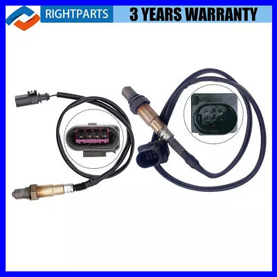 2Pcs Upstream & Downstream O2 Oxygen Sensor For 14-10 VW Beetle Golf Passat 2.5L • $49.28