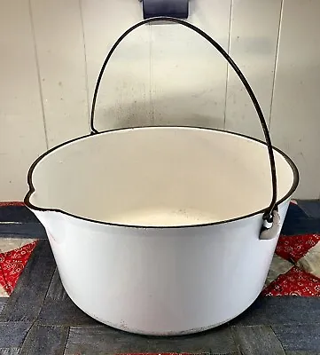 Antiques Vollrath Enameled 24 Quart Cast Iron Meslin Kettle • $250