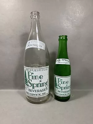 Pine Spring Beverages ACL Soda Bottle Lot ~ Brunswick Maine • $32.95