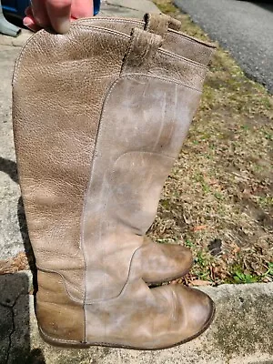 Tan Leather Frye Paige Tall Riding Boots - Size 9.5 - Used • $30.99