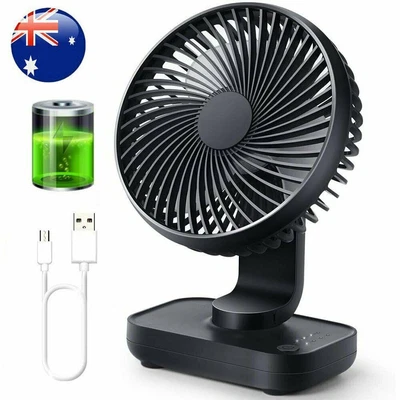 $21.99 • Buy Portable Mini Usb Rechargeable Desk Fan Quiet Cooler Small Table Cooling 4 Speed