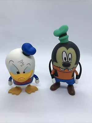 DISNEY Vinylmation 4  & 5”  Goofy And Donald Duck Angry  Without Box • $18