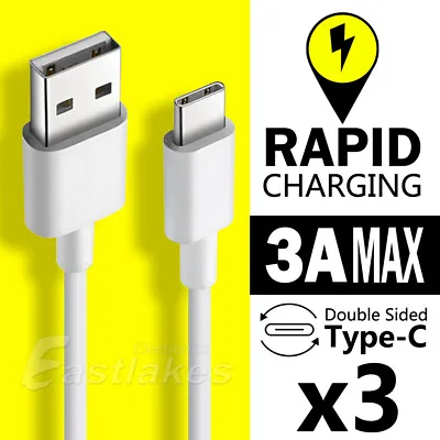 $5.95 • Buy 3x Type-C USB-C Data Charger Cable For Samsung S22 S21 S20 Ultra S10+ S9 S8 Note
