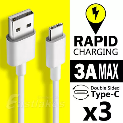 3x Type-C USB-C Data Charger Cable For Samsung S24 S23 S22 S21 S20 Ultra S10+ S9 • $6.95