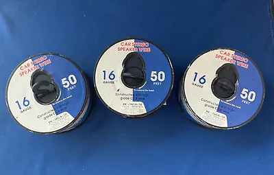 Car Stereo Speaker Wire 16 Gauge 50' Set 3 Pc.JSC-16GA-50 • $58.50