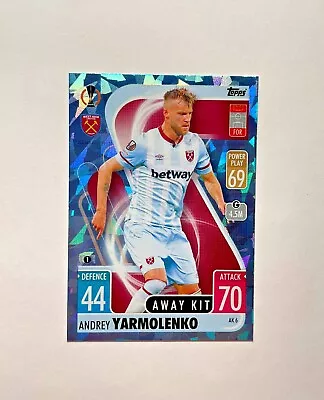 Topps Match Attax Extra 21/22 - Crystal Parallel - Away Kit - Andrey Yarmolenko • £0.99