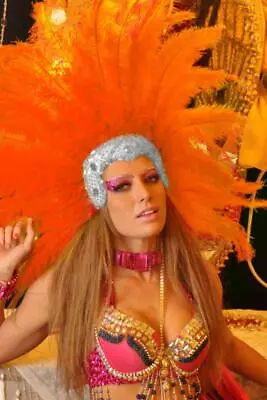 LAS VEGAS SHOWGIRL DANCER MARDI GRAS Women Multicolor Feather HEADPIECE HEADWEAR • $79.95