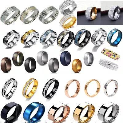 Mens Ring Thumb Ring  Womens Stainless Silicone Steel Ring Matte Engagement Ring • $1.87