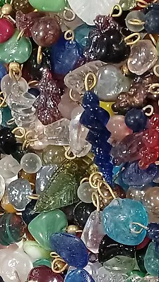 100x Bulk Drop Beads Glass Charms Mixed Bead Lot Jewelry Making Earrings DIY • $16.99