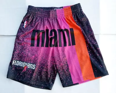 Miami Heat Floridians Mitchell & Ness Swingman Jersey Shorts Mens M • $40