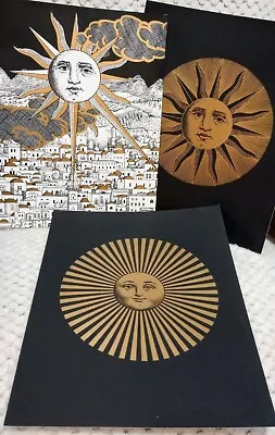 Piero Fornasetti Sole Sun Art Prints Rare Sole Su Gerusalemme Print France  • $800