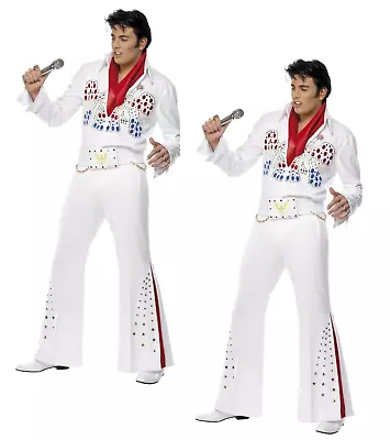 Elvis Presley American Eagle Costume 50s Fancy Dress Adult Mens Outfit • £82.99