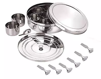 Stainless Steel Masala BoxStainless Steel Spice BoxSpice Box With 7 Spice C... • $30.90