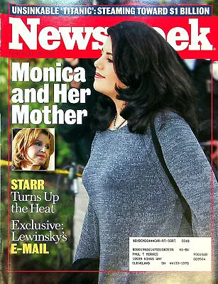 Newsweek Magazine February 23 1998 Monica Lewinsky Clinton Starr Titanic Debut • $11.89