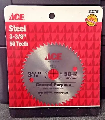 Ace 2126738 3-3/8  X 50 Tooth Steel Saw Blade • $4