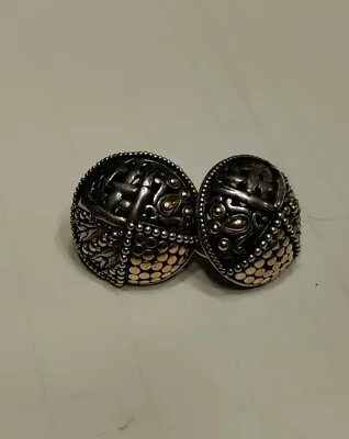 John Hardy Post Earrings With Clip 925 And 18K Round Secure Post Earrings. 12g • $85