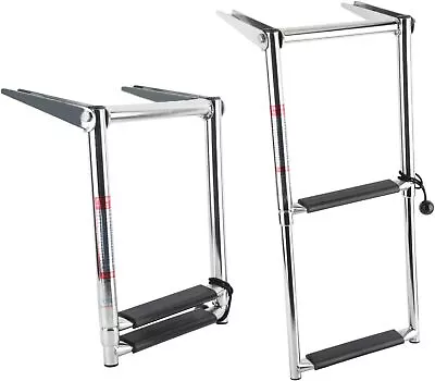 2 Step Boat Ladder Pontoon Telescopic Stainless Steel Marine Yacht/Swimming Pool • $39.99