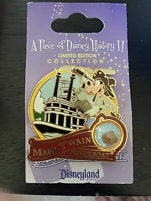 C2 Disney DLR LE Pin Piece Of Disneyland History Mark Twain Riverboat Goofy • $15.50