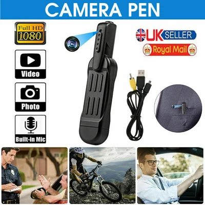 £14.66 • Buy 1080P HD Mini Pocket Pen Camera Hidden Portable Body Video Recorder DVR Cam 32GB