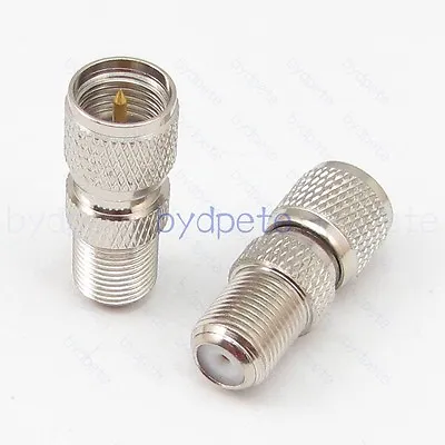 Mini UHF Male To F Female Adapter Straight And Plug & Jack RF Connector Bydpete • $3.15