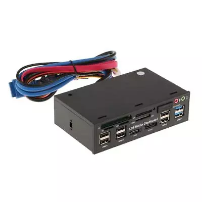 5.25in 2x USB3.0 6x USB2.0 Media Dashboard Front Card Reader • £22.46