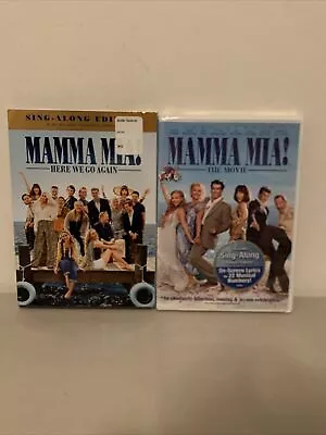 Mamma Mia! The Movie & Mamma Mia Here We Go Again Sealed Dvd Lot Of 2 Sing-Along • $5.69