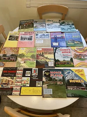 Vintage Lot (18) 1950/60's House Home Design Catalog Mid Century Floor Plans Etc • $225