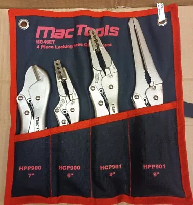 Mac Tools 4 Piece Locking Hose Clamp Pliers (7  6  2 X 9 ) (HC4SET) - NEW • $99.54