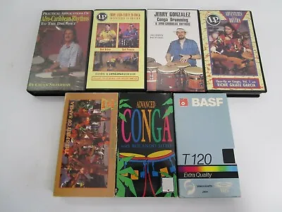 7 Vintage VHS Drum Instructional Videos Afro Cuban Conga Bongo Samba Jazz • $275.52