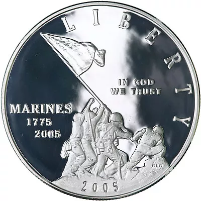 2005 P Marine Corps 230th Anniversary Proof 90% Silver Dollar See Pics B548 • $72.76