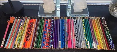 Vintage Pencil Collection Lot Of 61 Pencils Hologram Sparkle Shimmer 1990s NEW✏️ • $62.22