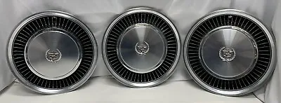 Vintage Cadillac 16 Inch Hubcaps Wheel Covers Set Of 3 • $39.95