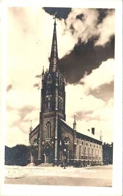 ST PAULS LUTHERAN CHURCH Antique Real Photo Postcard Rppc MICHIGAN CITY INDIANA • $6.65