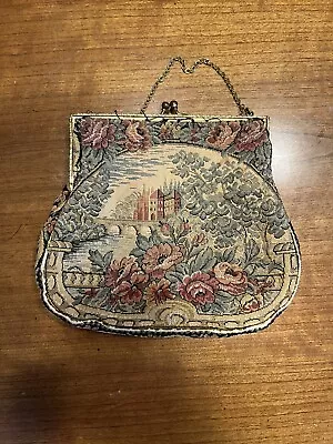 Vintage Floral Tapestry Purse 1940’s/50’s • $30