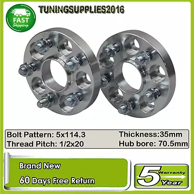 2PCS 70.5MM 5X114.3 Wheel Spacers For Ford RANGER 5-LUG 2WD 4WD 91-11 5 LUG PRO • $89