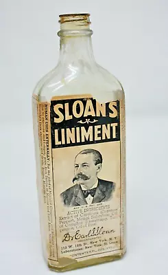 Vintage Sloan's Liniment Medicine Bottle With Intact Paper Label • $12.50